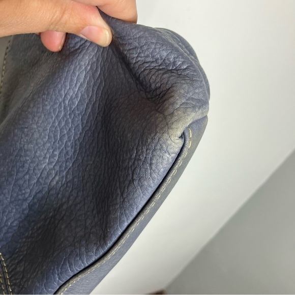 Fossil blue leather shoulder bag 12” x 6.5” x 3.75” - Picture 5 of 13